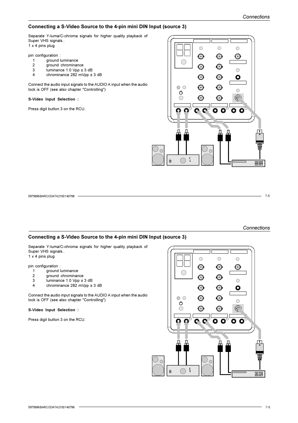 Connections | Barco R9001070 User Manual | Page 49 / 121