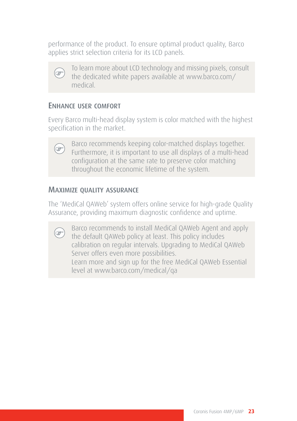 Barco CORONIS FUSION 4MP/6MP User Manual | Page 23 / 72