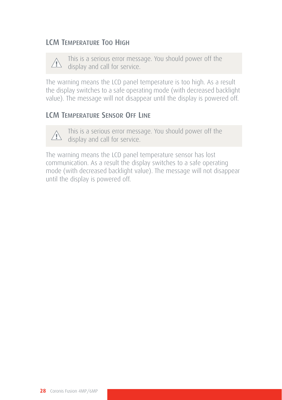 Lcm t | Barco CORONIS FUSION 4MP/6MP User Manual | Page 28 / 72