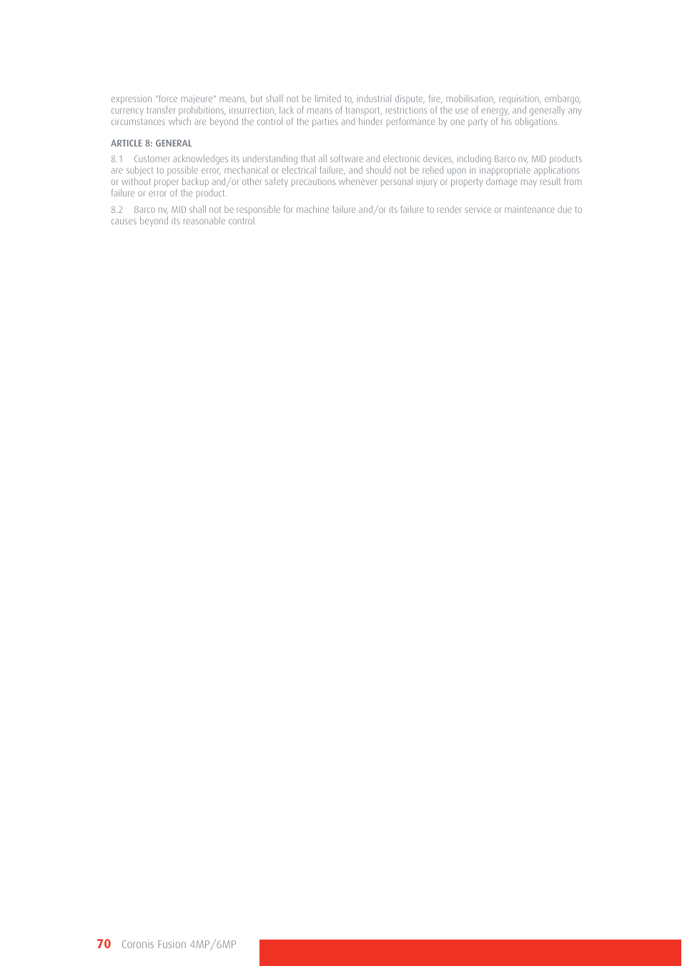 Barco CORONIS FUSION 4MP/6MP User Manual | Page 70 / 72