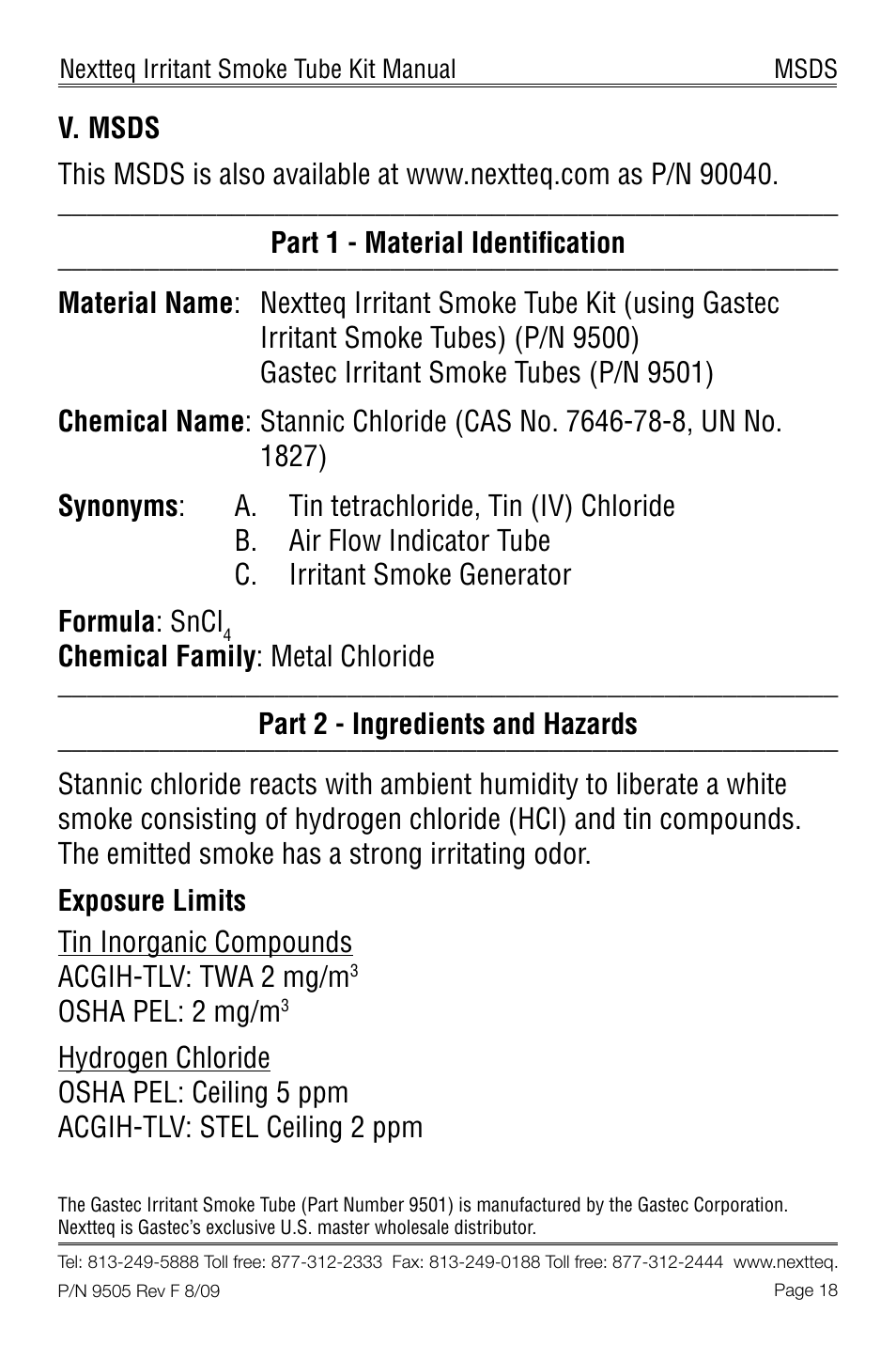 Nextteq Irritant Smoke Tube Kit for Respirator Fit Testing and Airflow Indication User Manual | Page 21 / 52