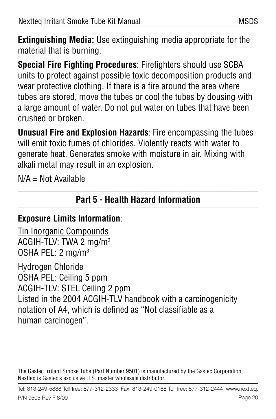 Nextteq Irritant Smoke Tube Kit for Respirator Fit Testing and Airflow Indication User Manual | Page 23 / 52