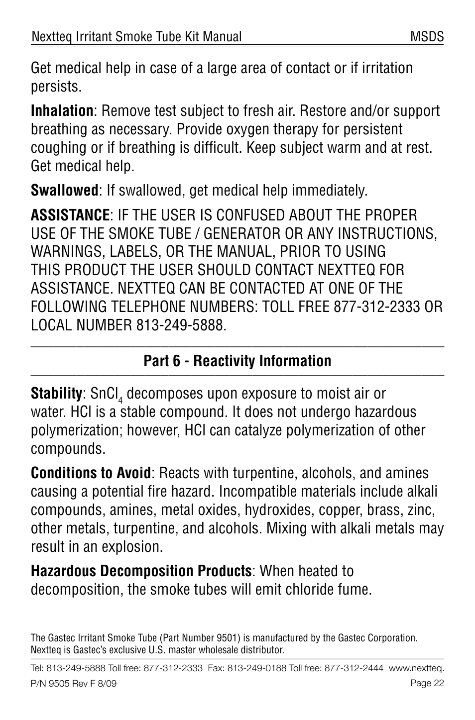 Nextteq Irritant Smoke Tube Kit for Respirator Fit Testing and Airflow Indication User Manual | Page 25 / 52