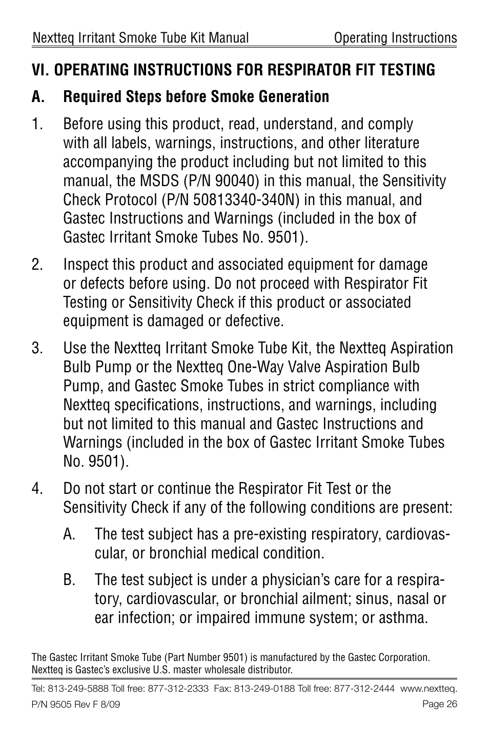 Nextteq Irritant Smoke Tube Kit for Respirator Fit Testing and Airflow Indication User Manual | Page 29 / 52