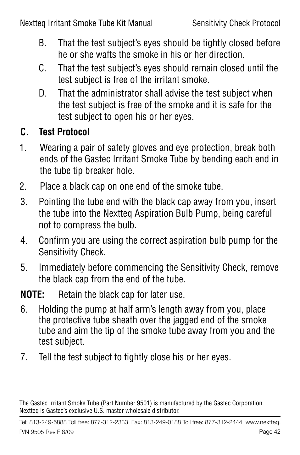 Nextteq Irritant Smoke Tube Kit for Respirator Fit Testing and Airflow Indication User Manual | Page 45 / 52