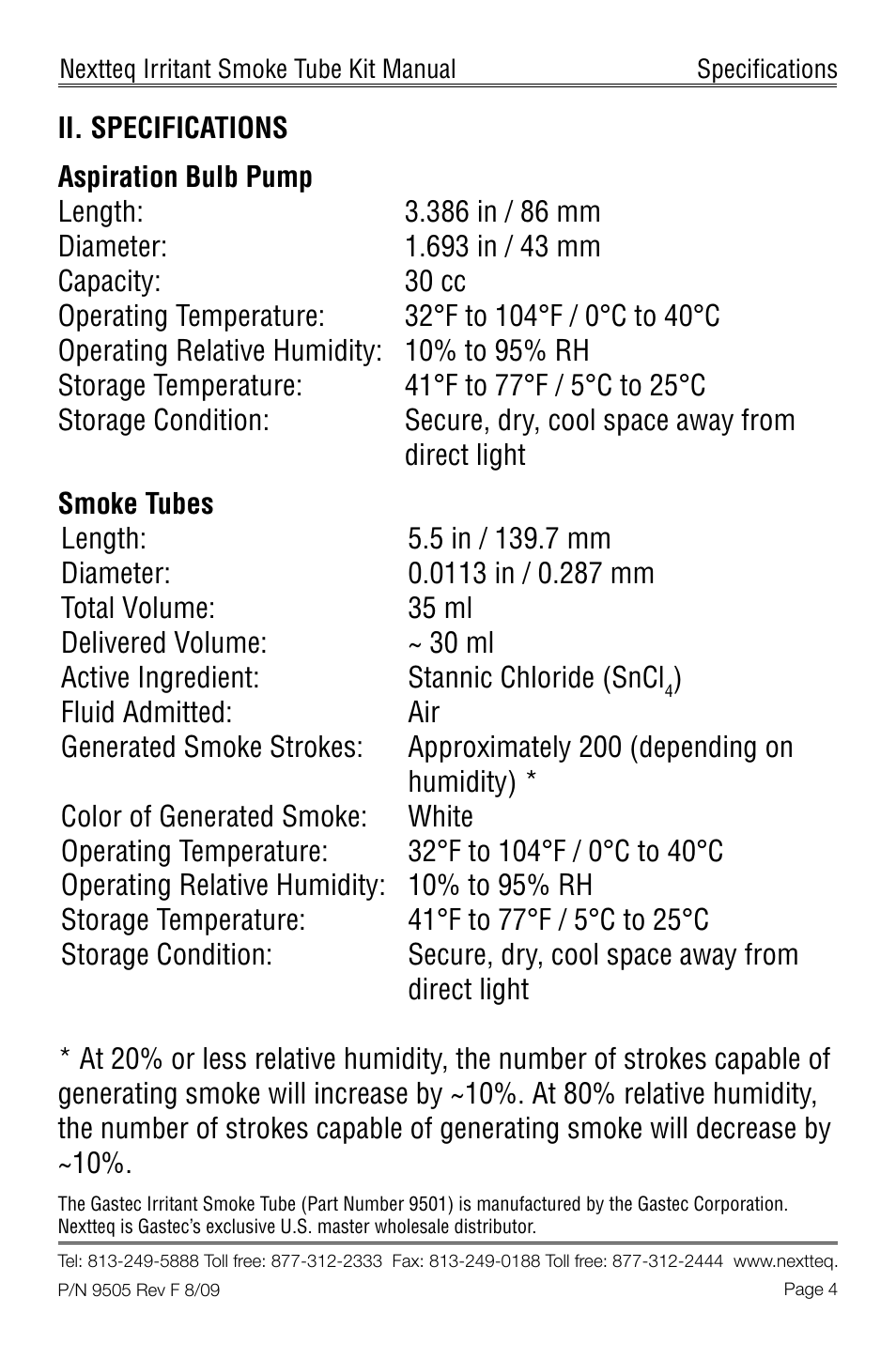 Nextteq Irritant Smoke Tube Kit for Respirator Fit Testing and Airflow Indication User Manual | Page 7 / 52