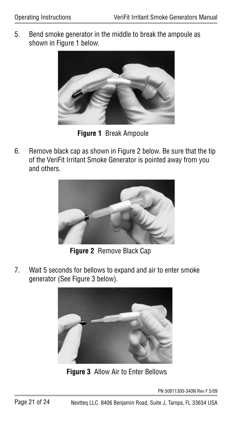Nextteq VeriFit Irritant Smoke Generators for Respirator Fit Testing User Manual | Page 24 / 28