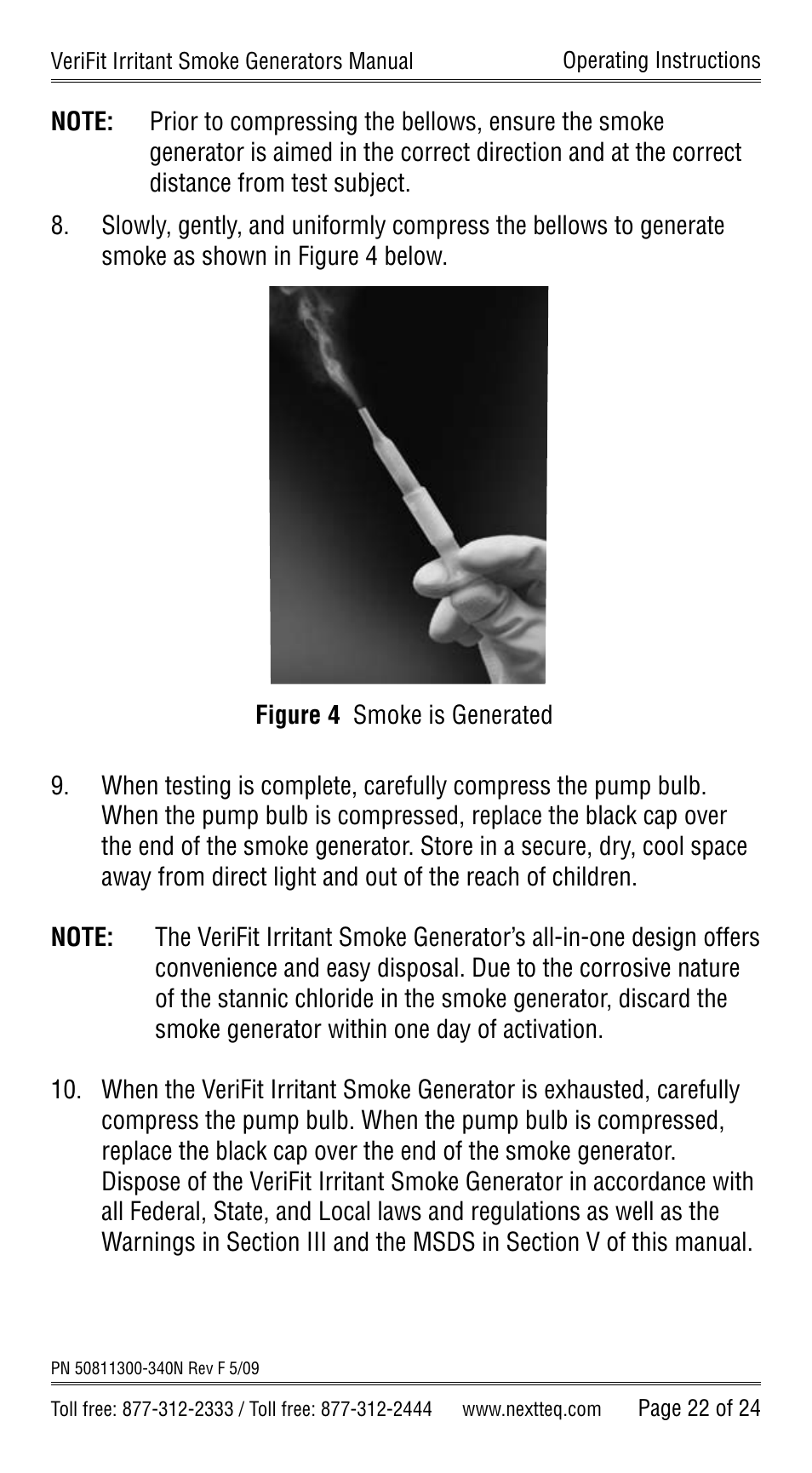 Nextteq VeriFit Irritant Smoke Generators for Respirator Fit Testing User Manual | Page 25 / 28