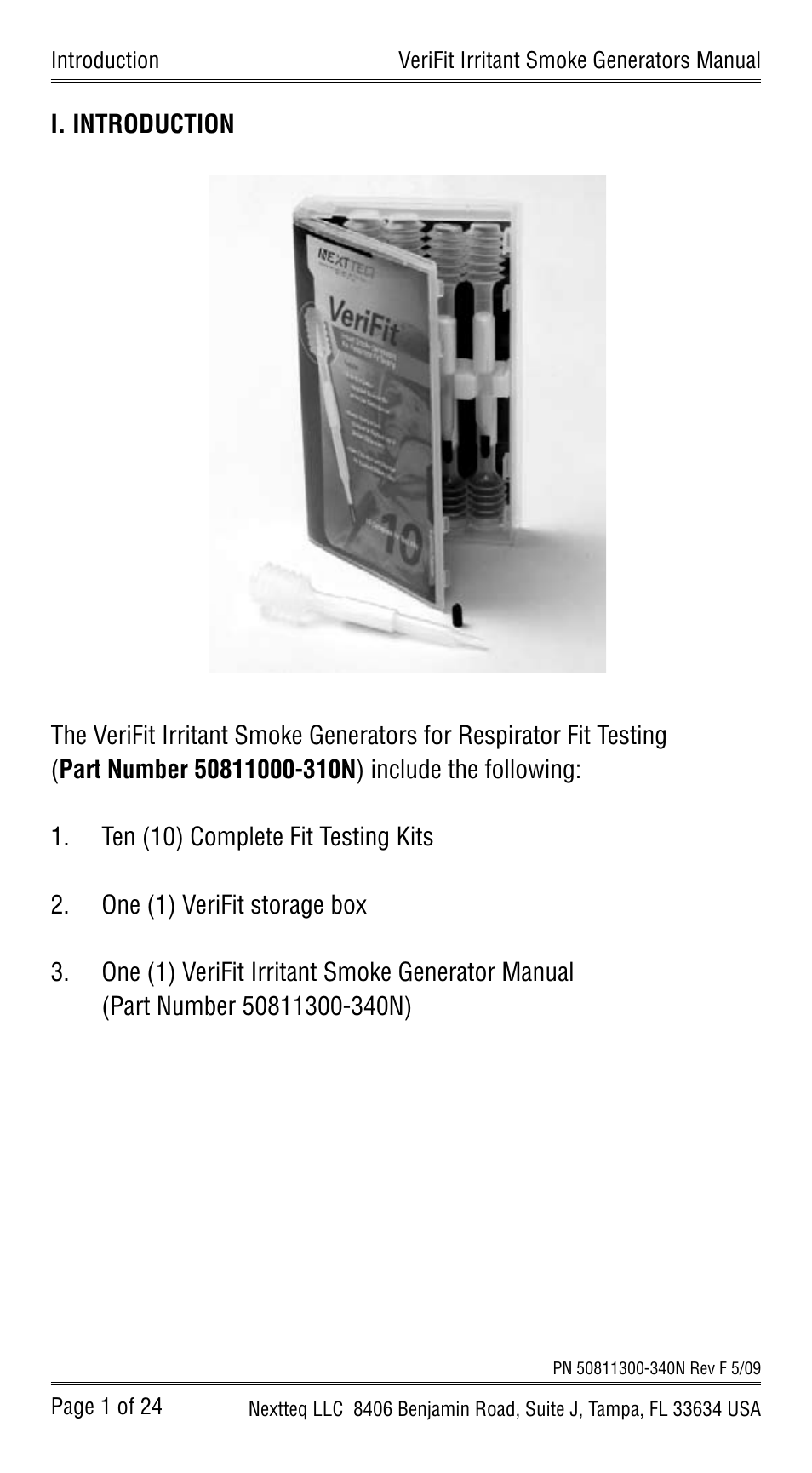 Nextteq VeriFit Irritant Smoke Generators for Respirator Fit Testing User Manual | Page 4 / 28