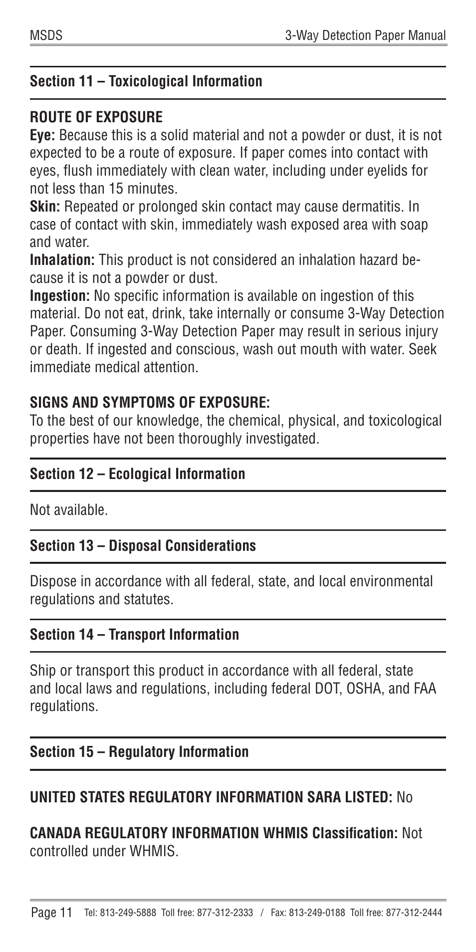 Nextteq 3-Way Detection Paper User Manual | Page 14 / 20