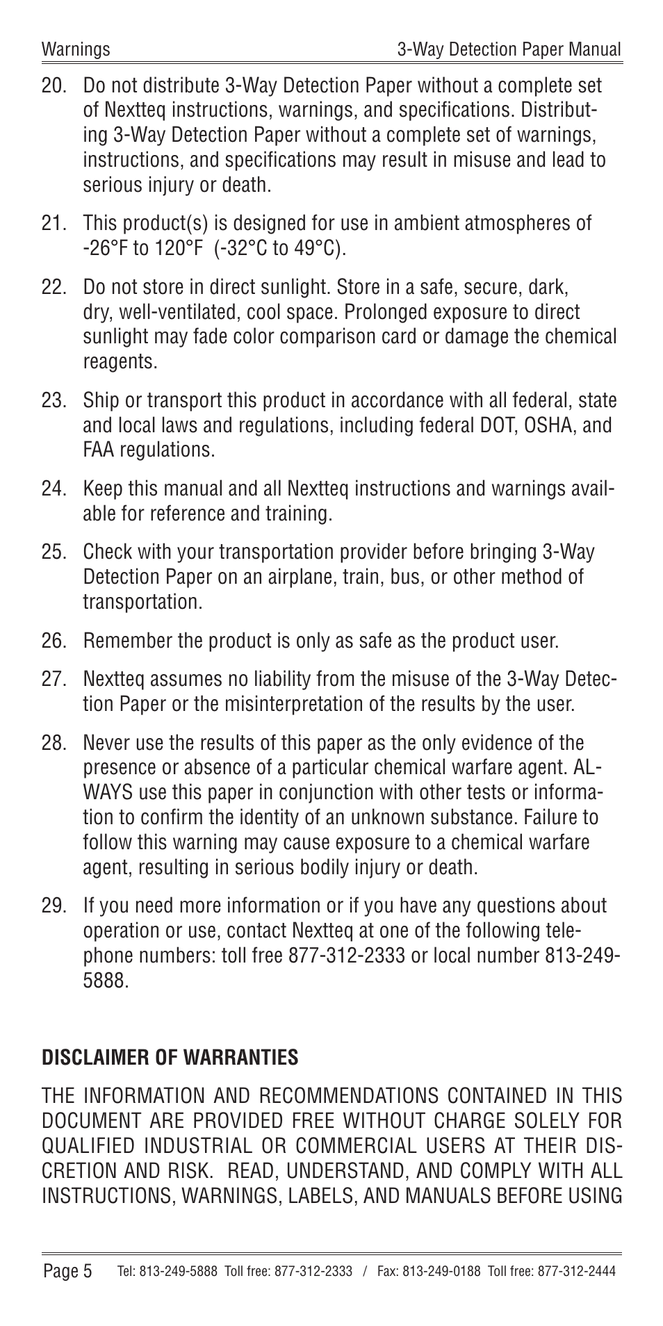Nextteq 3-Way Detection Paper User Manual | Page 8 / 20