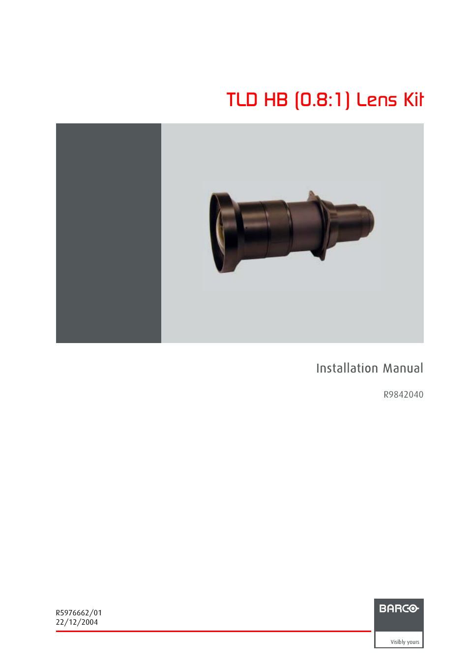 Barco R9842040 User Manual | 15 pages