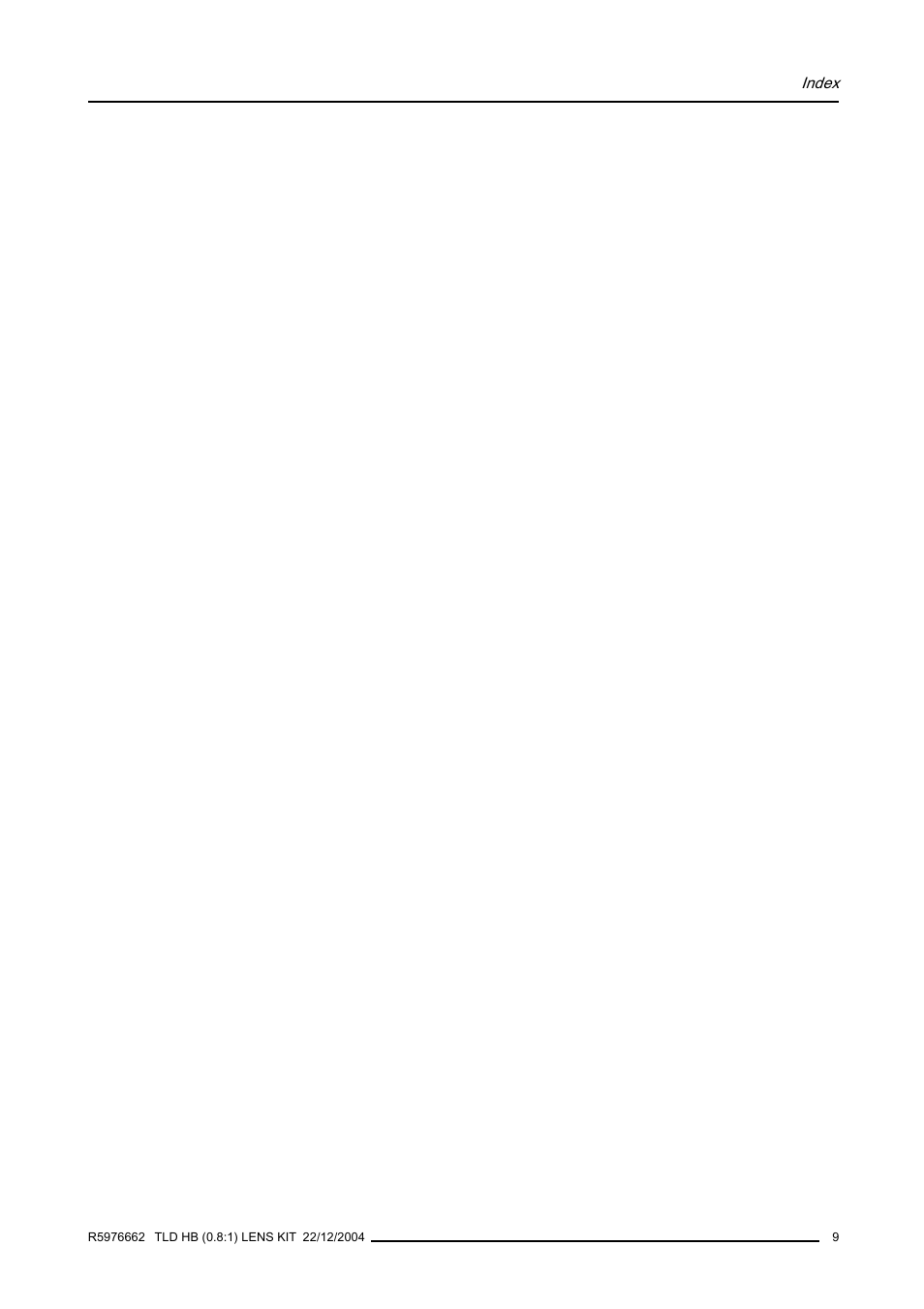 Index | Barco R9842040 User Manual | Page 13 / 15