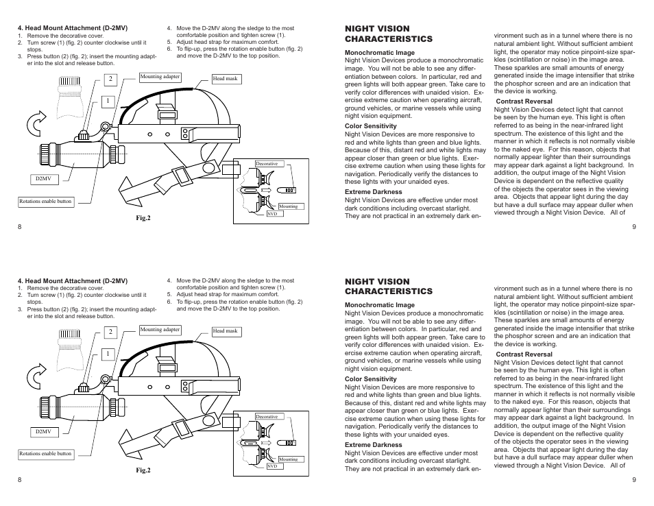 Night Optics Adventurer Gen 1+ Dual-Tube Night Vision Binocular User Manual | Page 8 / 8