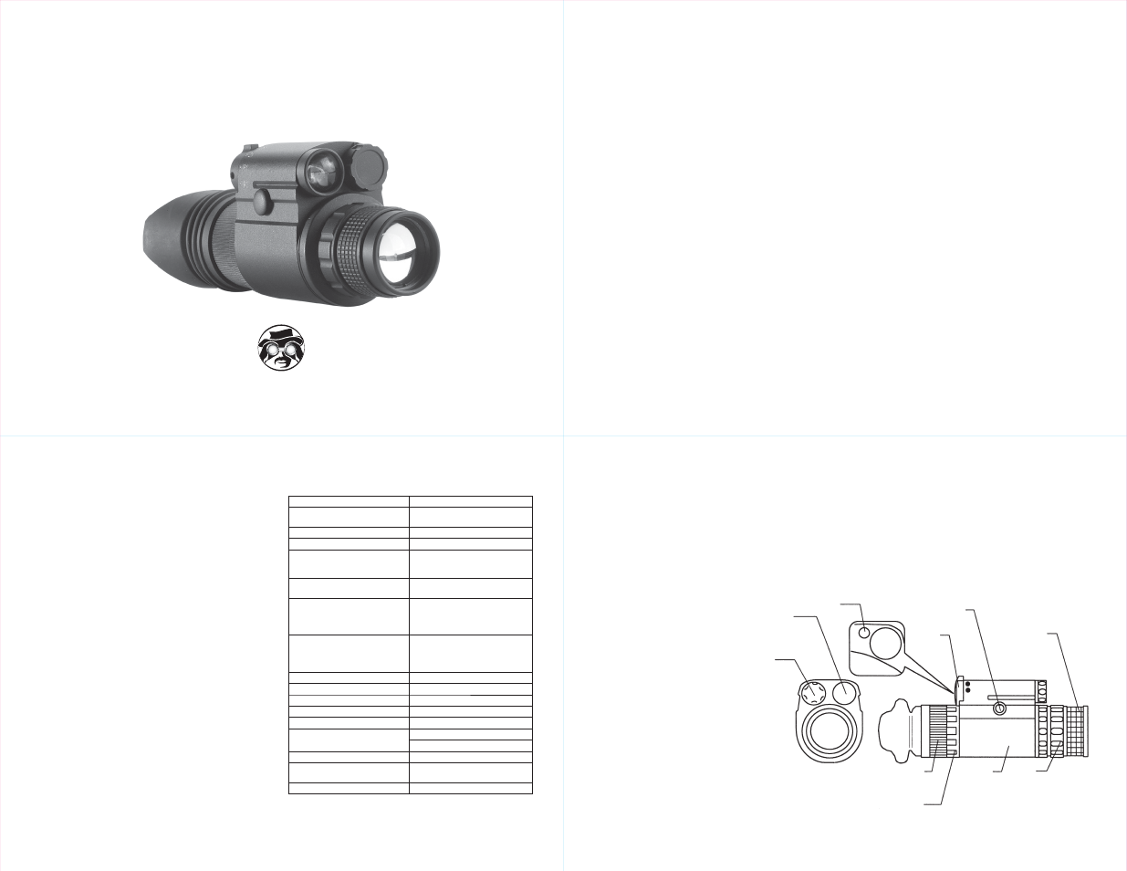 Night Optics Ambia Gen 3 Gated 1x Night Vision Mono-Goggle User Manual | 4 pages