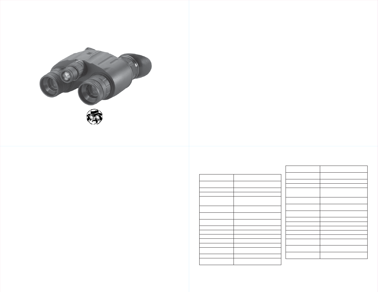 Night Optics Iris 321 Gen 3AG Dual-Tube Night Vision Goggle User Manual | 4 pages