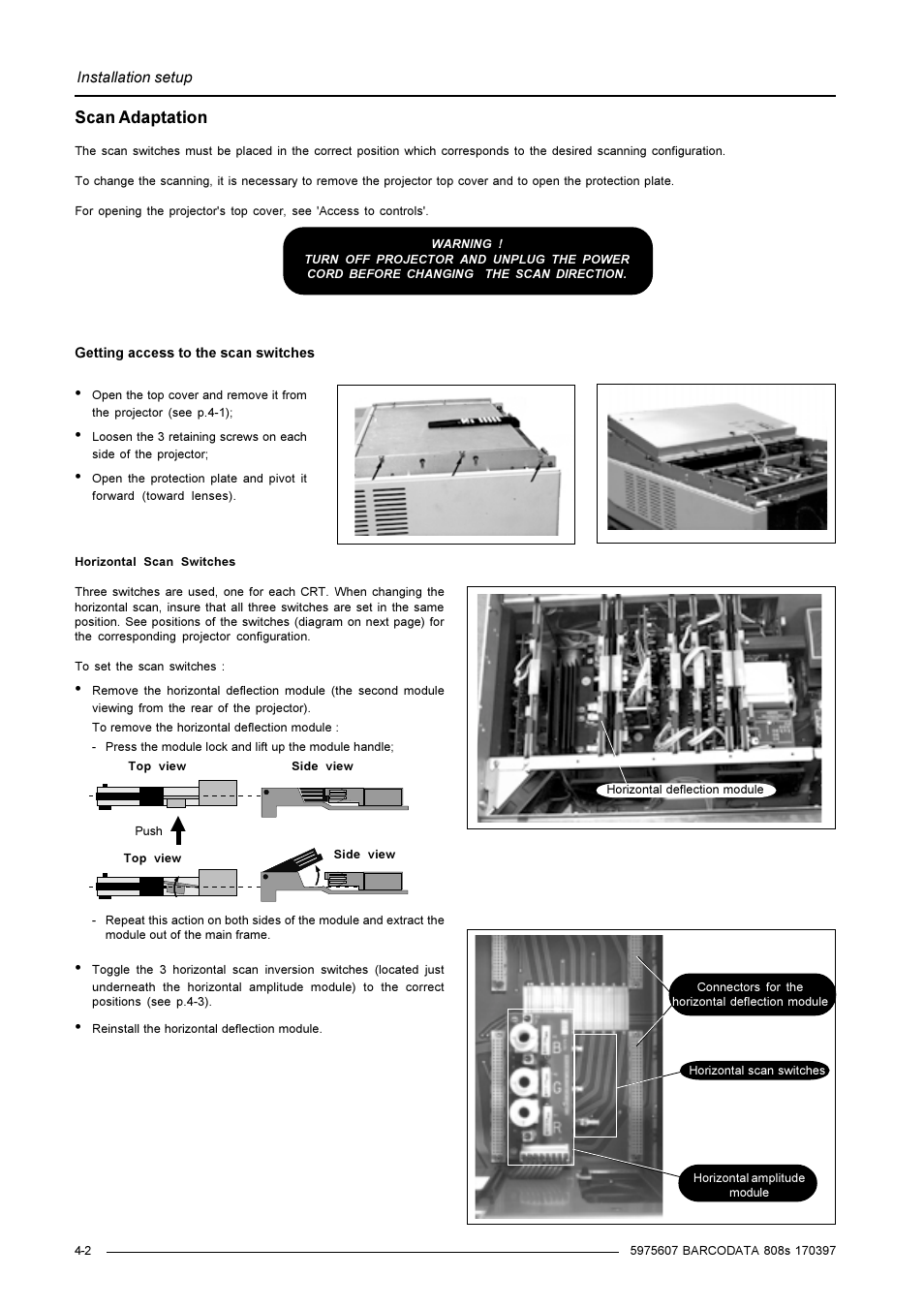 Scan adaptation | Barco R9002031 User Manual | Page 13 / 45