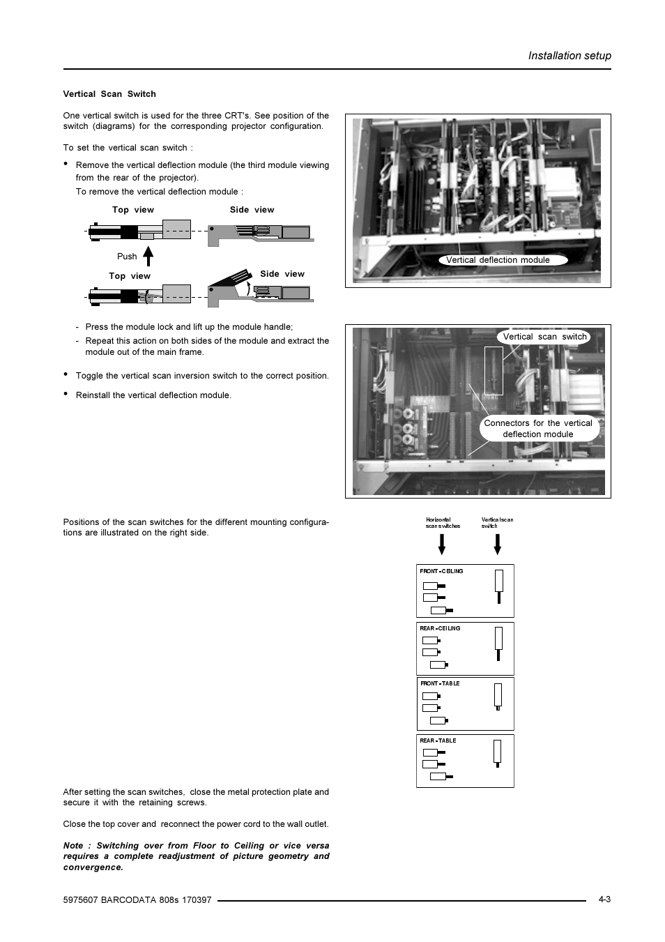 Installation setup | Barco R9002031 User Manual | Page 14 / 45