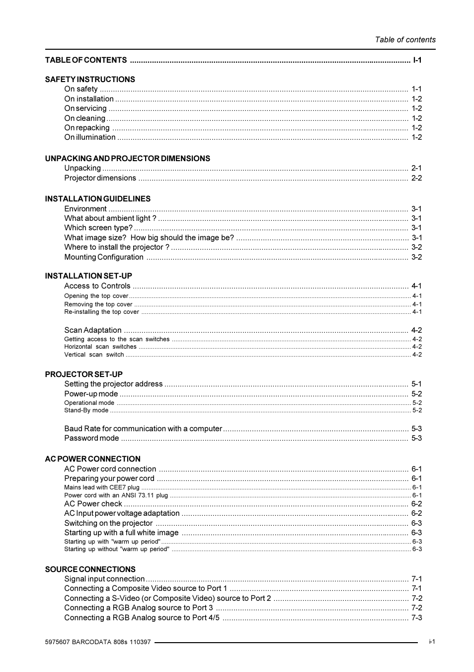 Barco R9002031 User Manual | Page 4 / 45