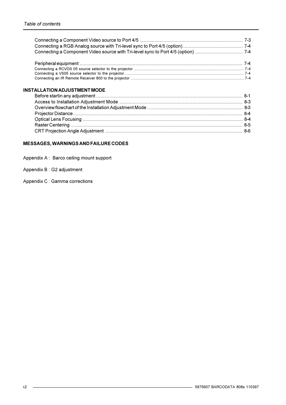 Barco R9002031 User Manual | Page 5 / 45