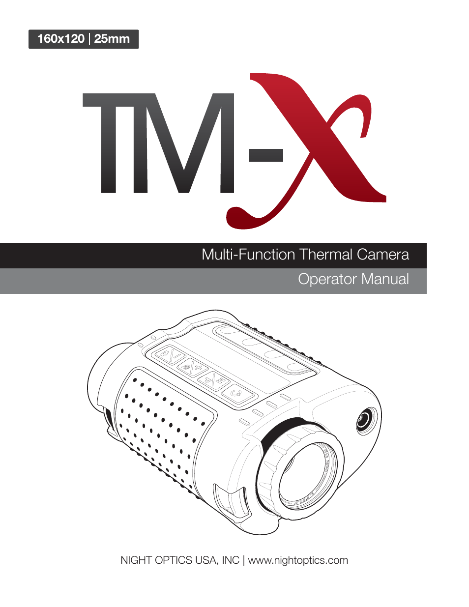 Night Optics TM-X Thermal Camera (160x120 | 25mm) User Manual | 17 pages