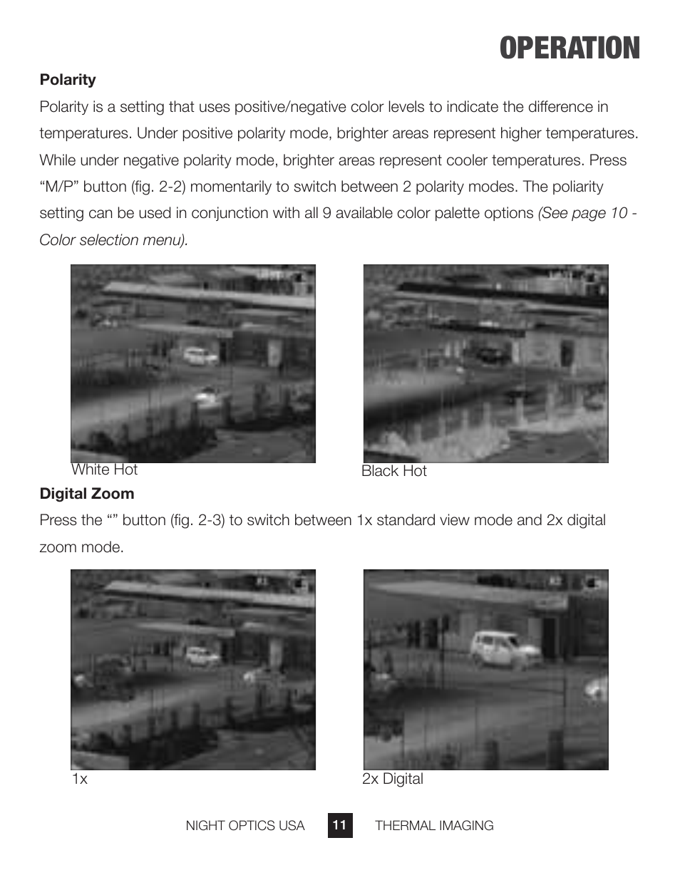 Operation | Night Optics TM-X Thermal Camera (160x120 | 25mm) User Manual | Page 12 / 17