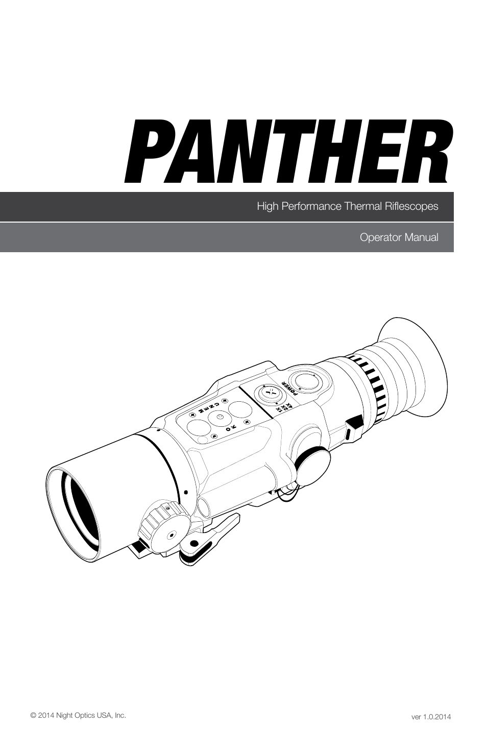 Night Optics Panther 336 Thermal Riflescope (336x256 | 50mm) User Manual | 16 pages