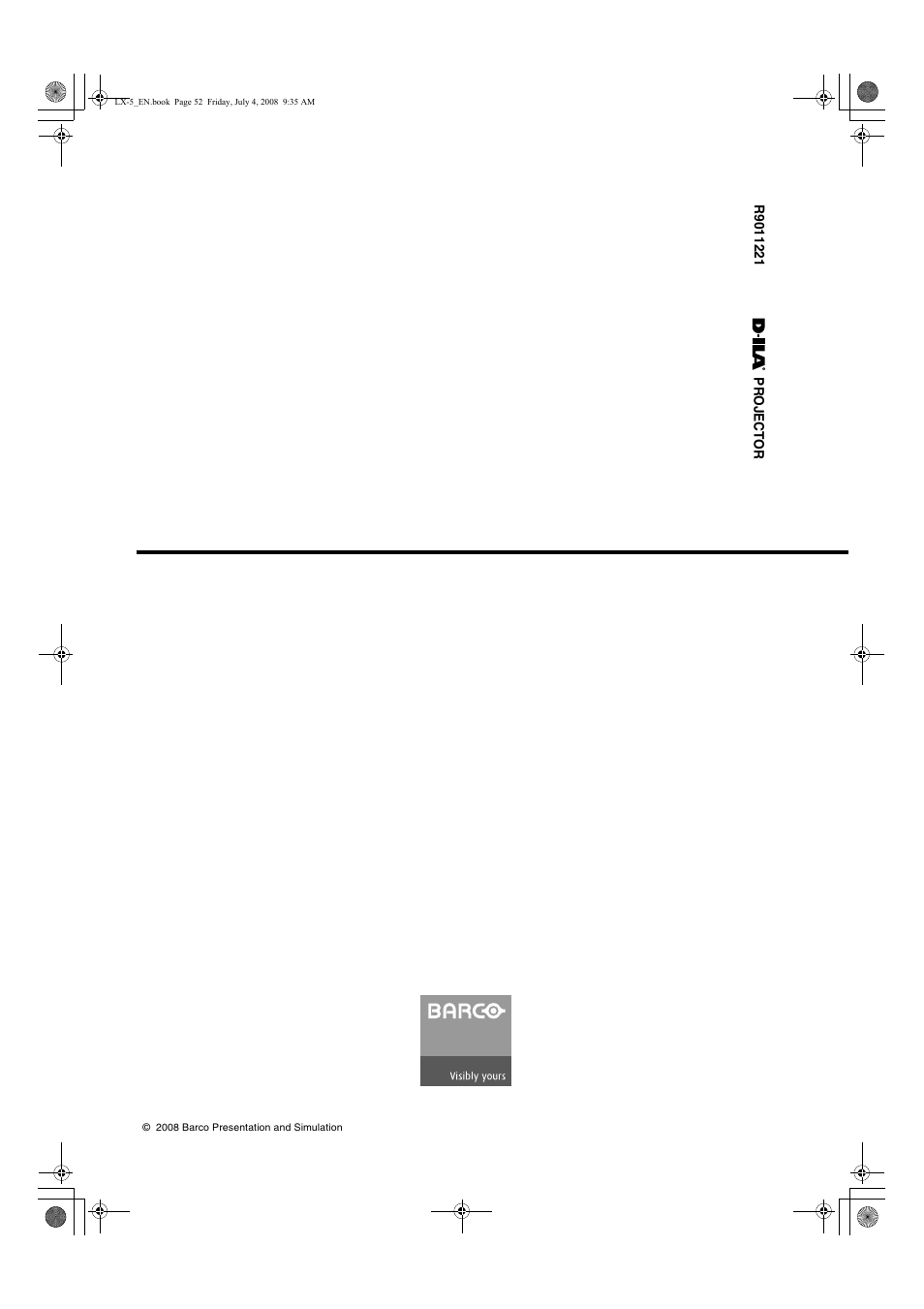 Barco D-ILA LX-5 User Manual | Page 52 / 52
