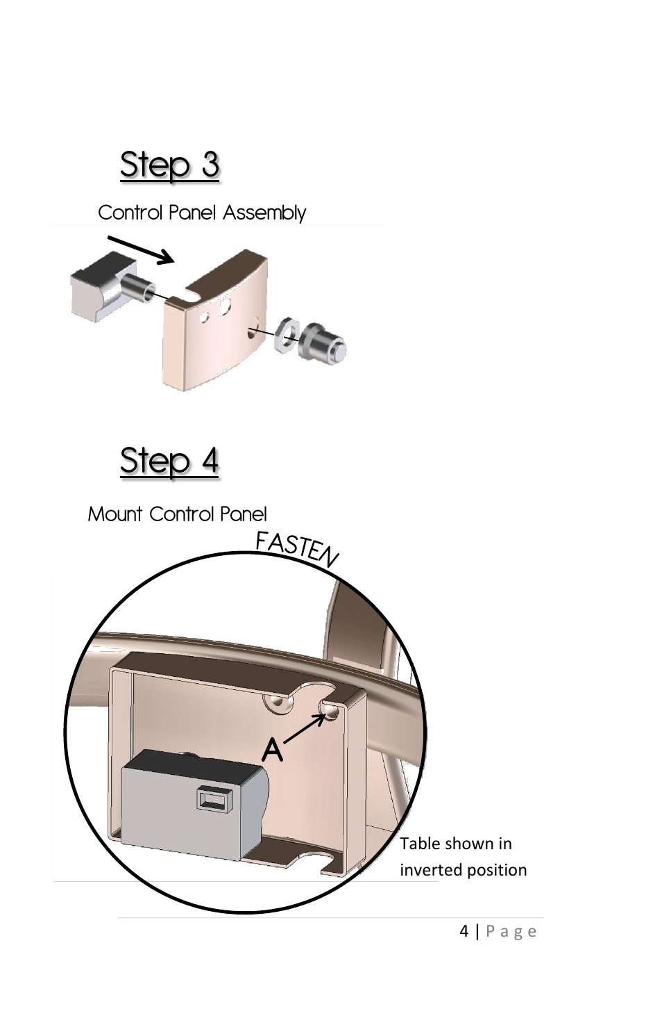 Step 3 step 4 | Outdoor Great Room Black Glass Fire Pit Table (Glass 42) User Manual | Page 4 / 8