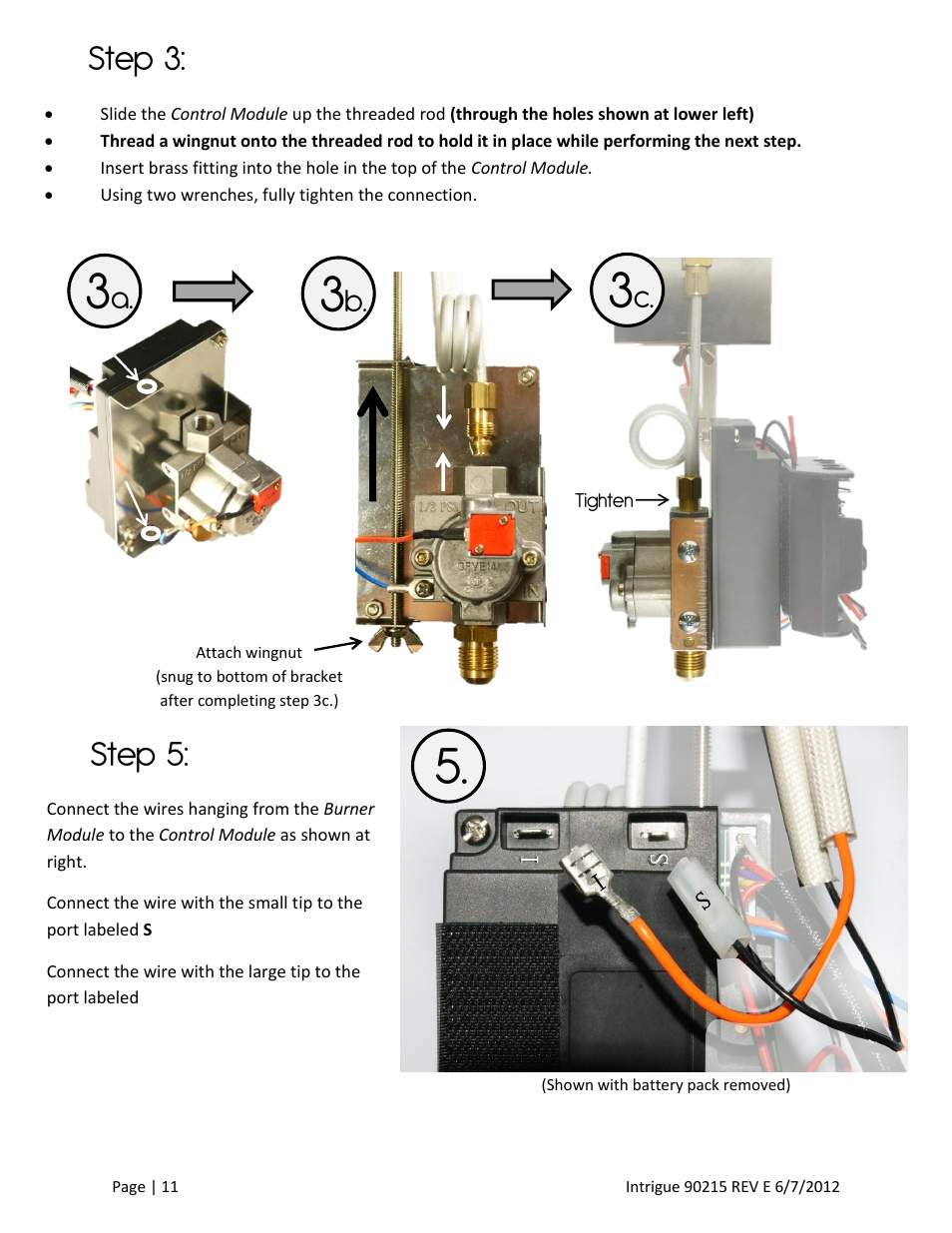 Step 5, Step 3 | Outdoor Great Room Intrigue Table Fire Pit User Manual | Page 11 / 19