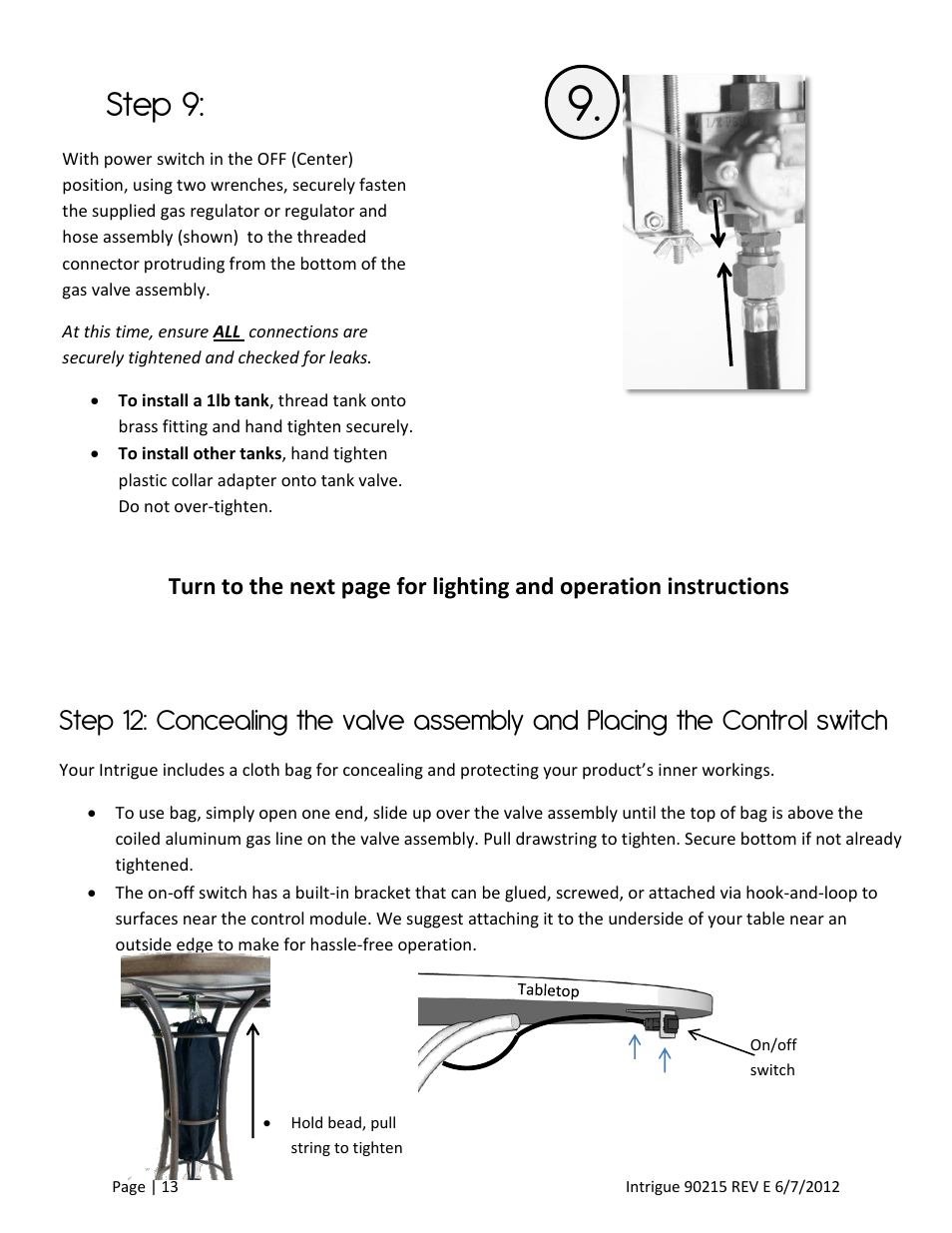 Step 9 | Outdoor Great Room Intrigue Table Fire Pit User Manual | Page 13 / 19