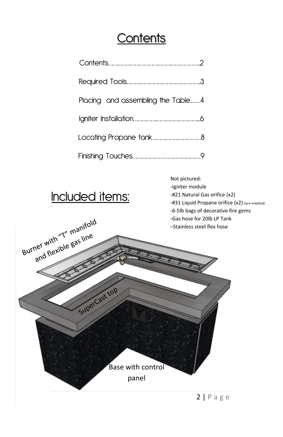 Outdoor Great Room The Pointe Fire Pit User Manual | Page 2 / 10