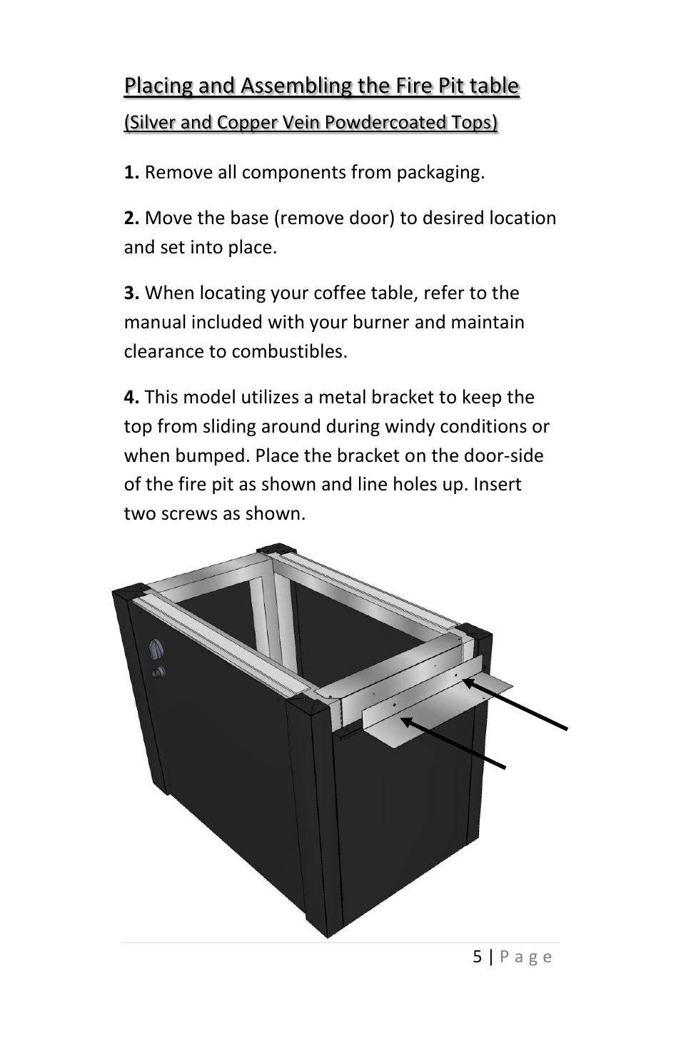 Outdoor Great Room Providence Fire Pit User Manual | Page 5 / 17