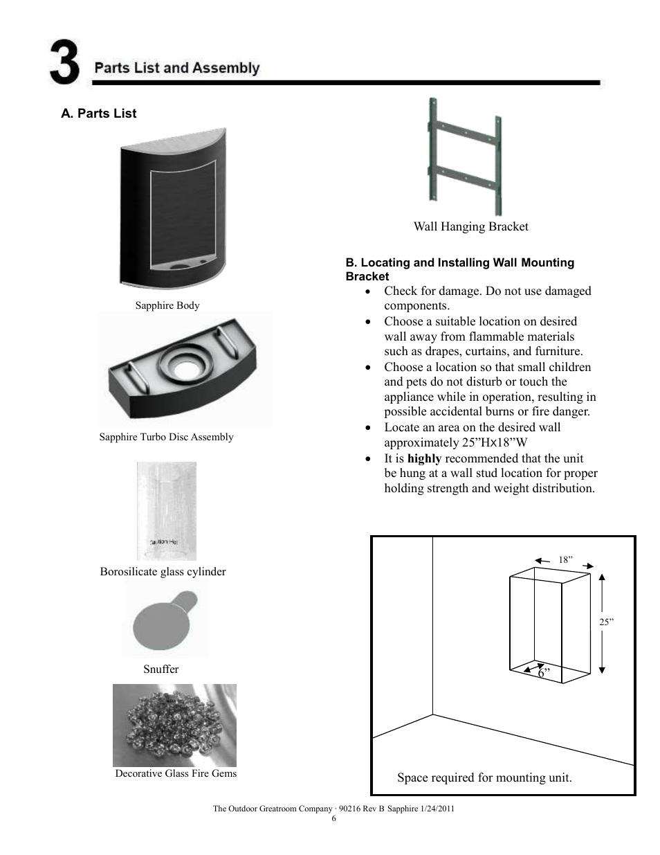 Outdoor Great Room Sapphire Fireplace User Manual | Page 6 / 15