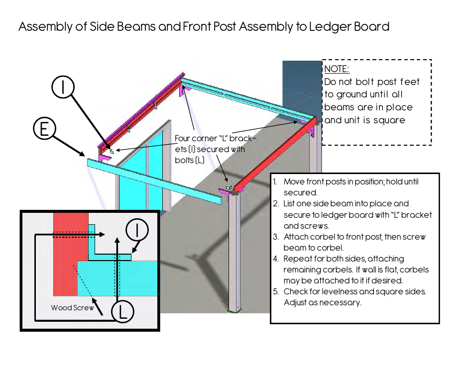 Ei l i | Outdoor Great Room Patio Pergola User Manual | Page 7 / 10