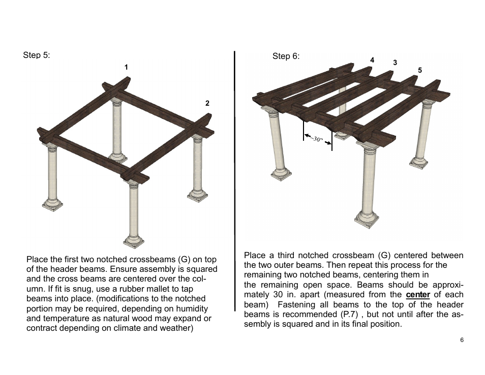 Outdoor Great Room Tuscany II-WB Pergola User Manual | Page 6 / 10