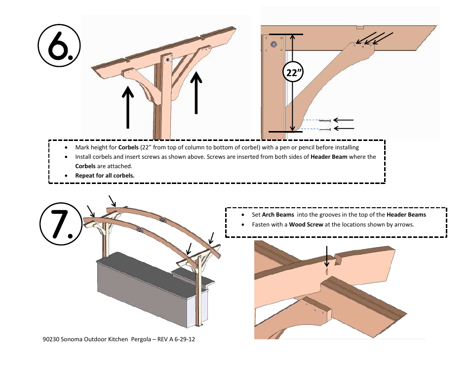 Outdoor Great Room Sonoma Outdoor Kitchen Pergola User Manual | Page 6 / 9