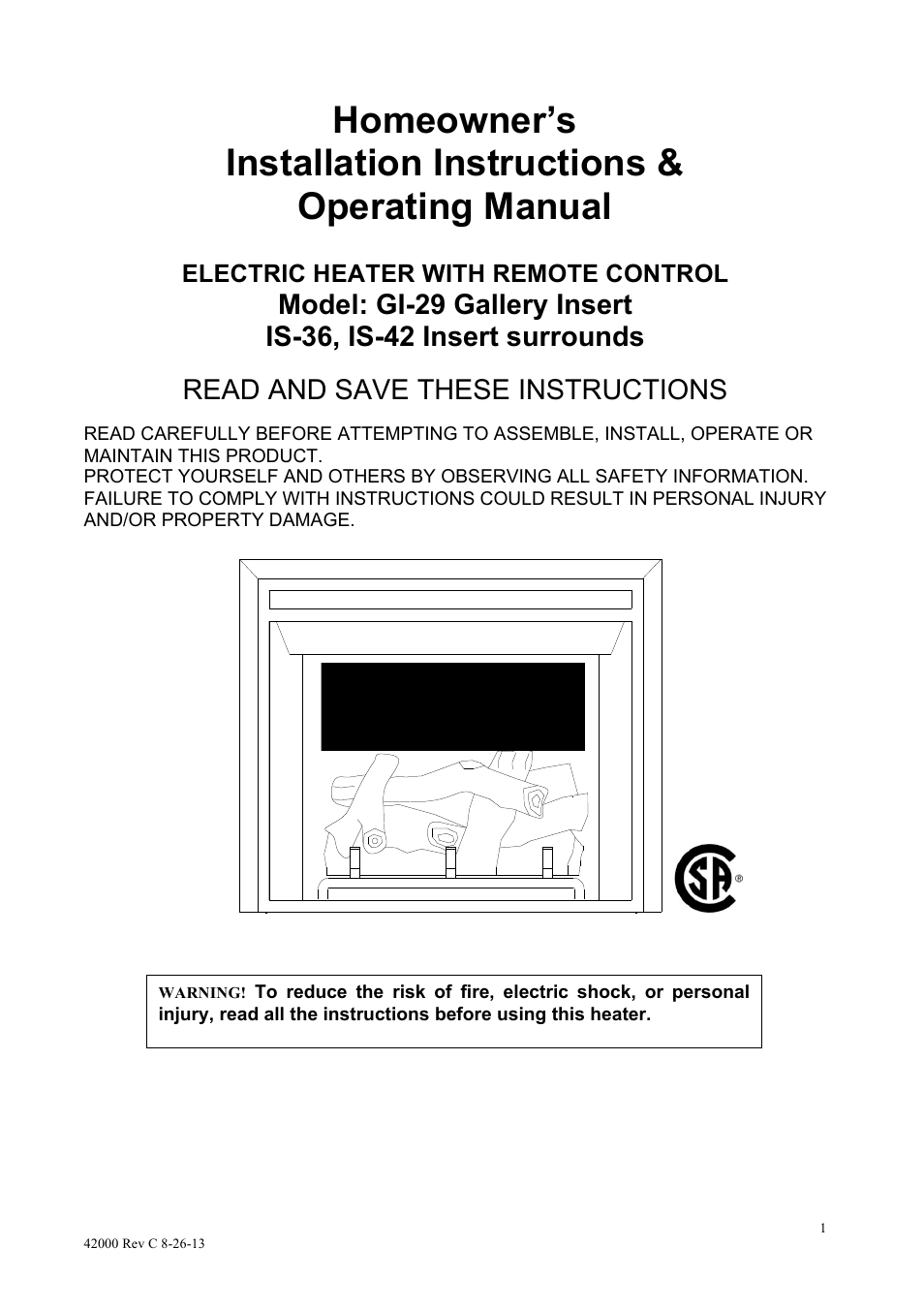 Outdoor Great Room GI-29 Insert surrounds IS-42 User Manual | 9 pages