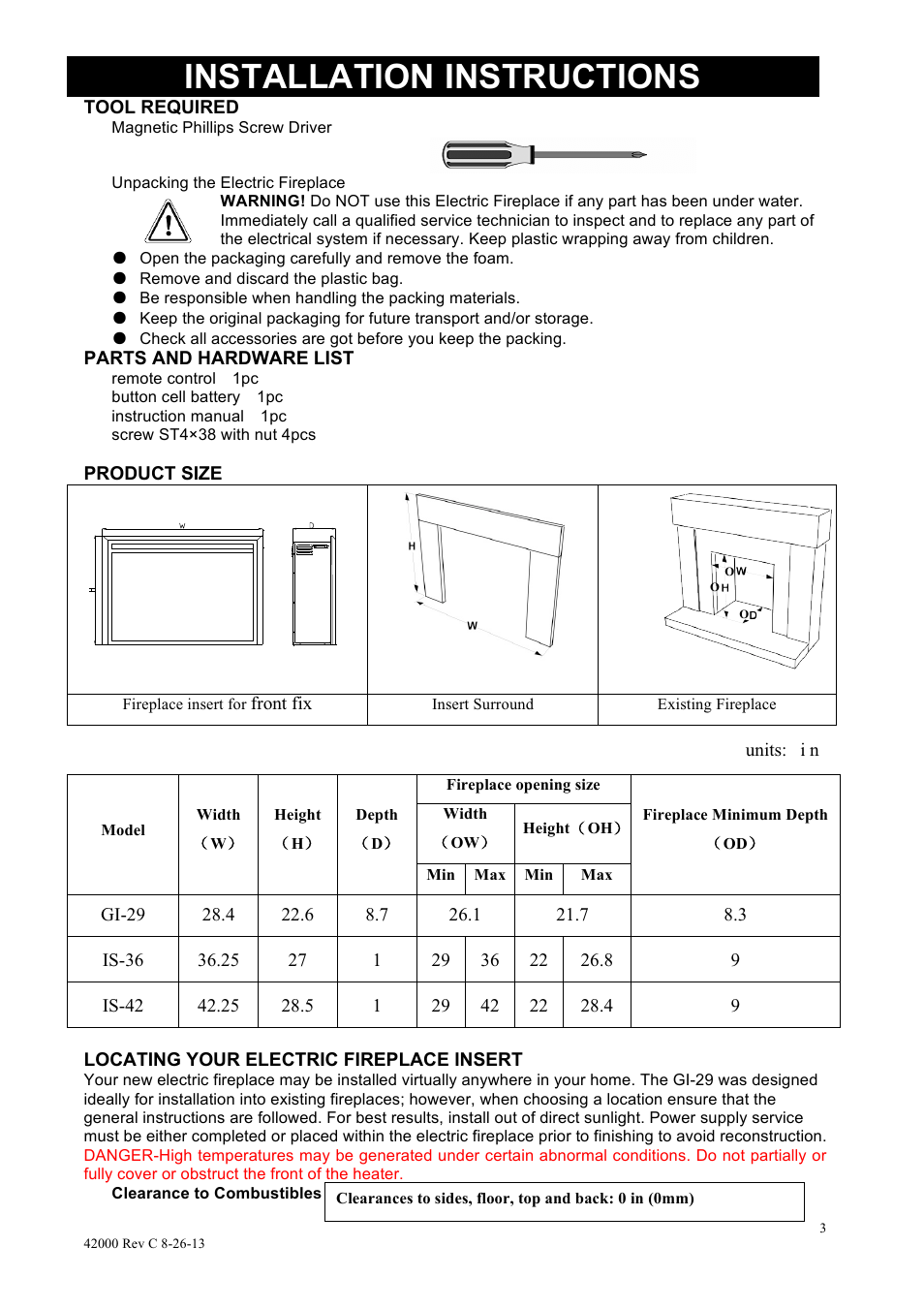Installation instructions | Outdoor Great Room GI-29 Insert surrounds IS-42 User Manual | Page 3 / 9