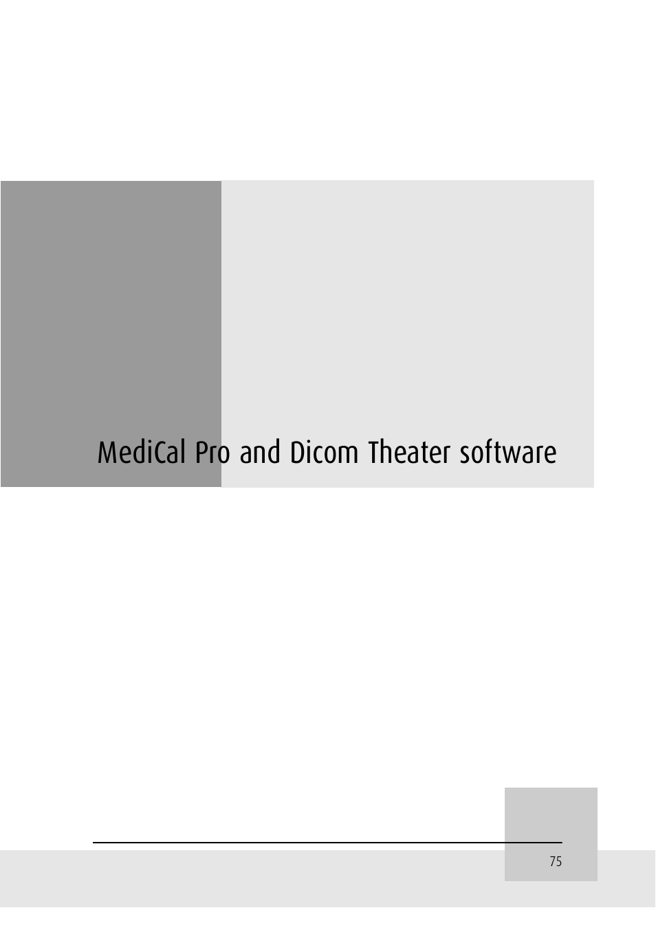 Medical pro and dicom theater software | Barco DICOM THEATER MGP 15 User Manual | Page 75 / 102