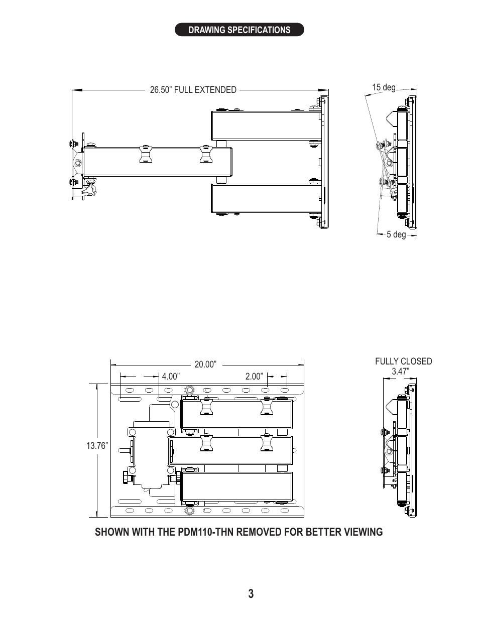 PDR Mounts awm175 User Manual | Page 3 / 8