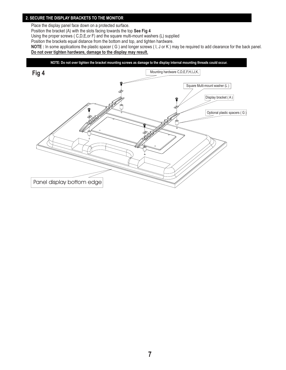 Fig 4 | PDR Mounts awm175 User Manual | Page 7 / 8