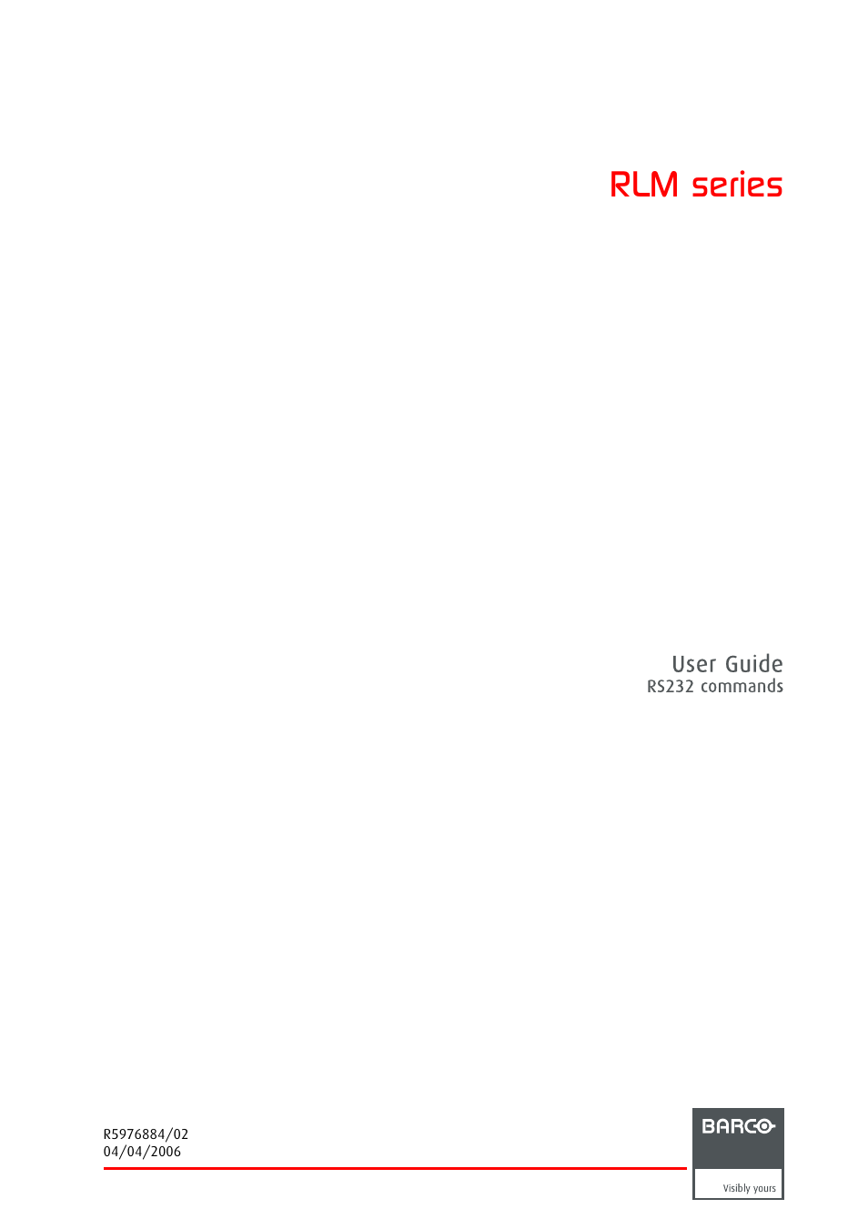 Barco RS232 User Manual | 171 pages