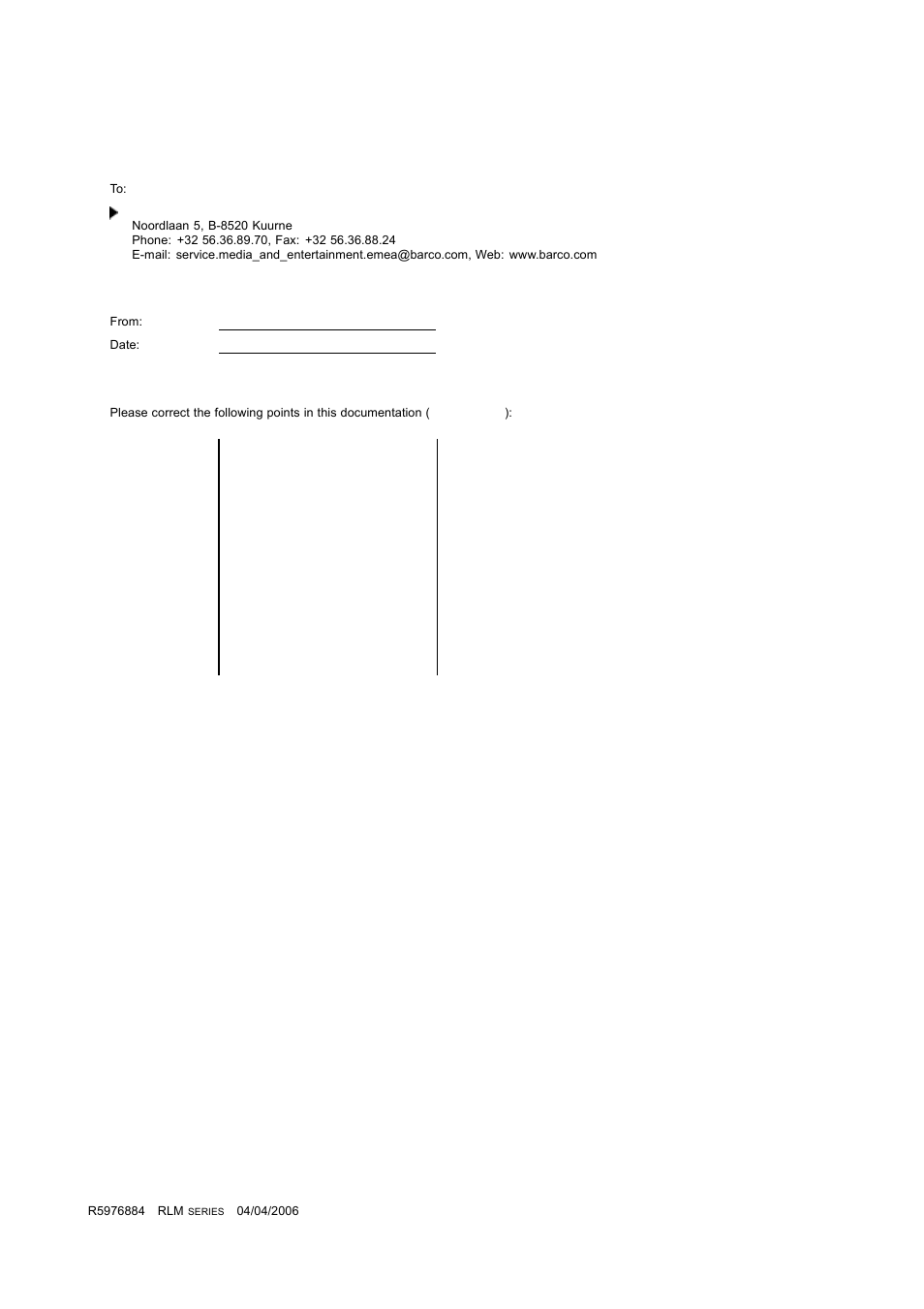 Barco RS232 User Manual | Page 171 / 171
