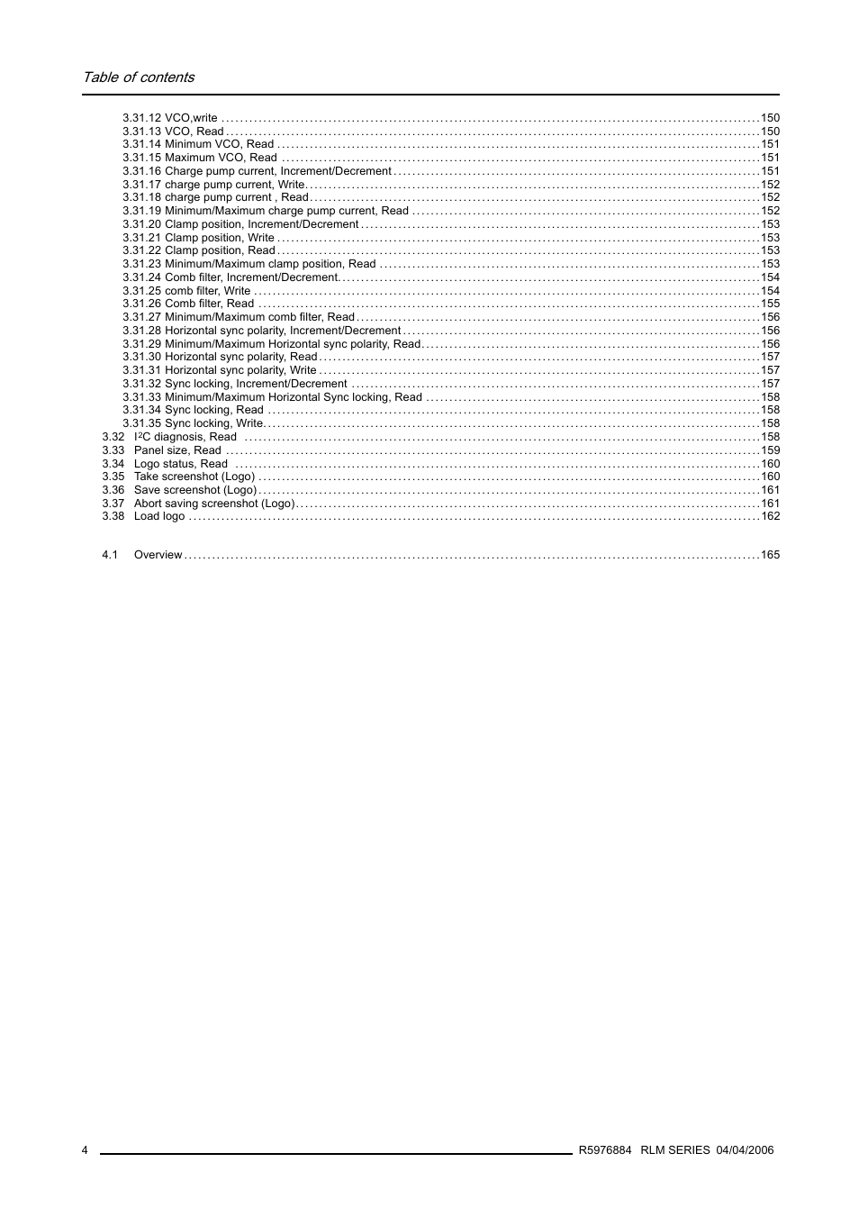 Barco RS232 User Manual | Page 6 / 171