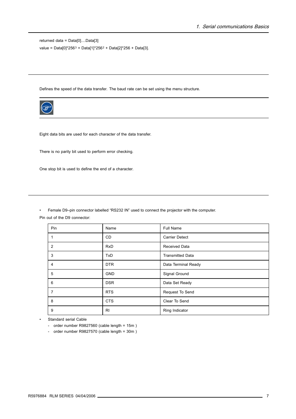 3 communication settings, 4 hardware, Communication settings | Hardware | Barco RS232 User Manual | Page 9 / 171