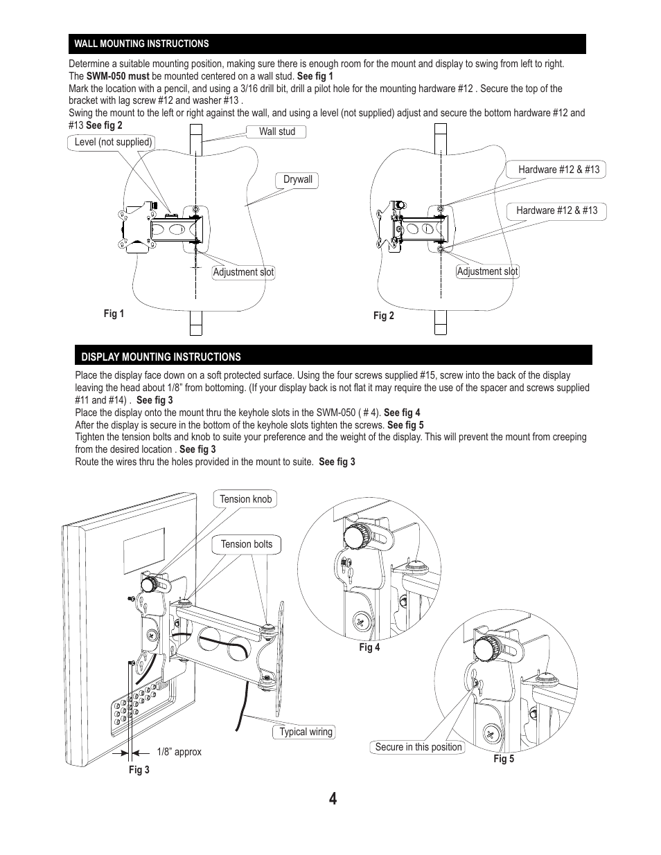 PDR Mounts swm050 User Manual | Page 4 / 4