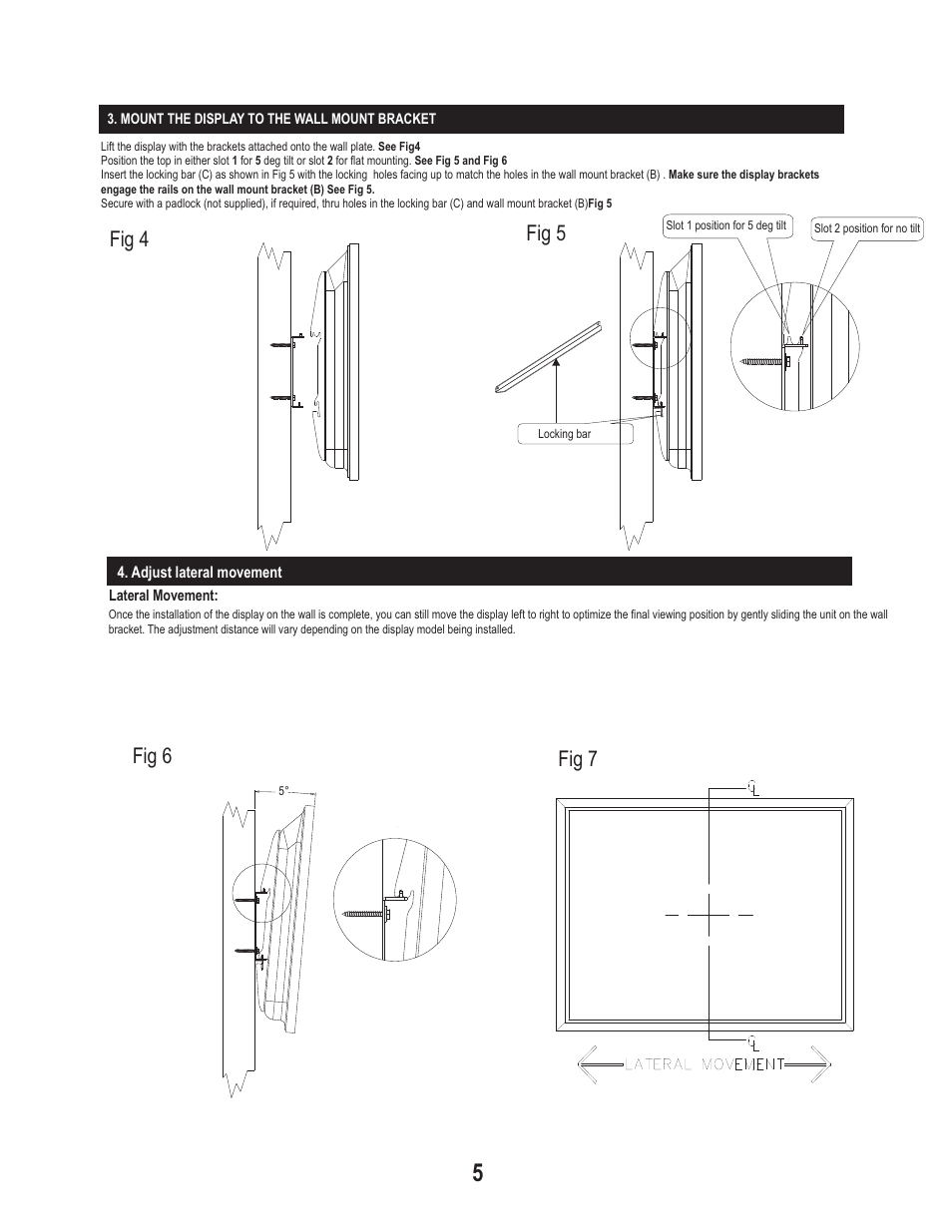 Fig 4 fig 5, Fig 6 fig 7 | PDR Mounts pdm625f-8 User Manual | Page 5 / 5