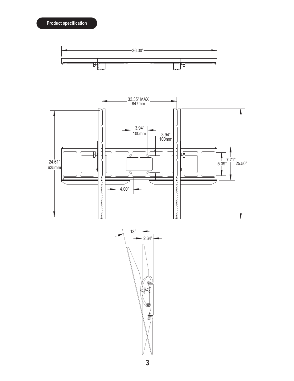 PDR Mounts pdm625t-8 User Manual | Page 3 / 6