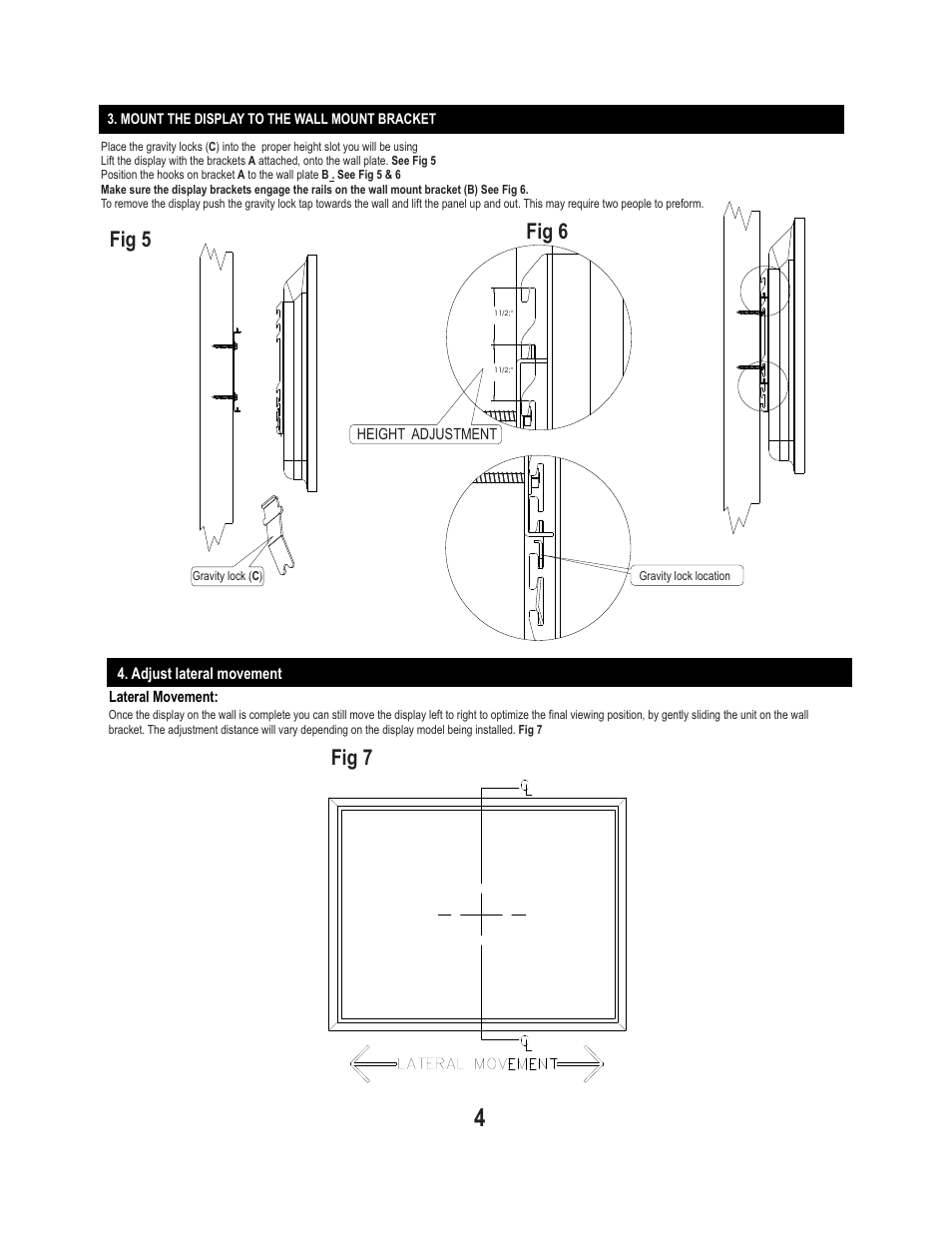 Fig 5 fig 6, Fig 7 | PDR Mounts pdm120thn User Manual | Page 4 / 4